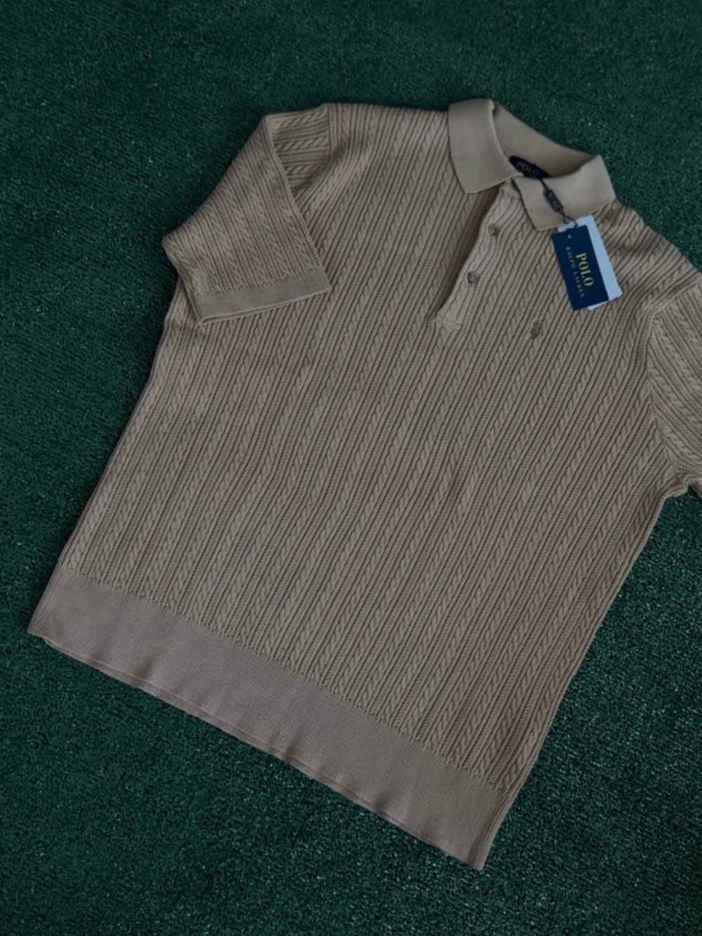 Polo Ralph Lauren Beige Knit Polo